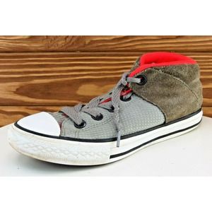 Converse All Star Youth Boys Shoes Size 1.5 M Brown Fabric High Top‎ 654275F
